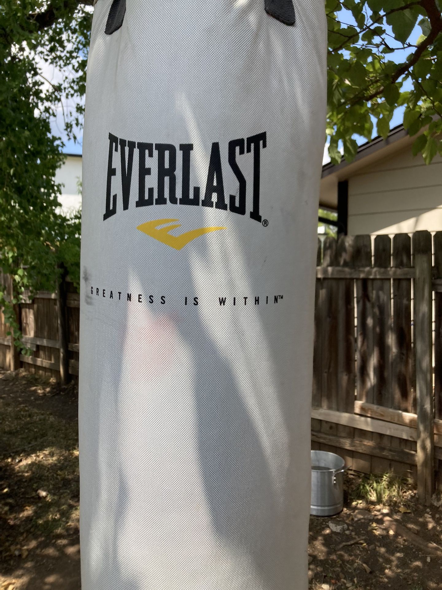 Punching bag with gloves