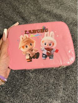 Labubu Kids Makeup Set Pink Case Kawaii Cosmetic Kit Travel Makeup Box Gift Set