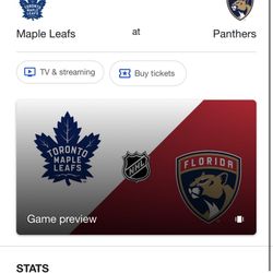 Florida Panthers versus Toronto Maple Leafs