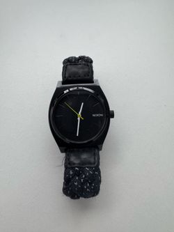Nixon Time Teller with Black Speckled Nylon Weave Strap - 37mm