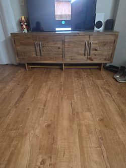 Rustic Wood TV Stand Media Console