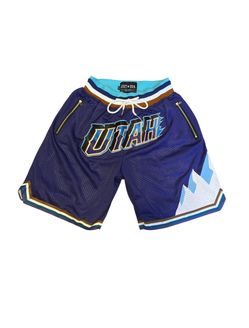 Just Don Utah Jazz NBA Basketball Shorts Size Small