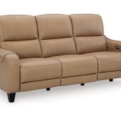 Mosswell Dual Power Leather Reclining Sofa