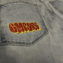 empire pants light blue good condition no cuts at the bottom negotiable 