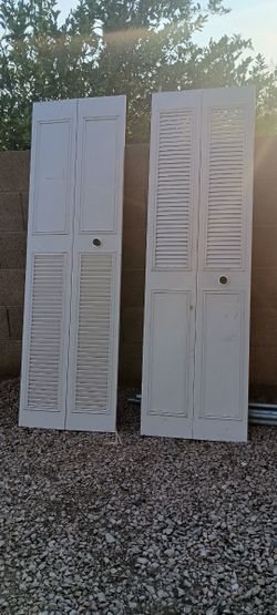 3 Metal Closet Doors 