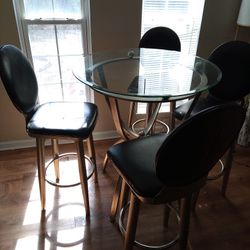 Dining Room Table With Bar Stool Chairs 
