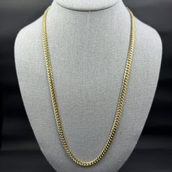 10K Solid Miami Cuban Link Chain 24”