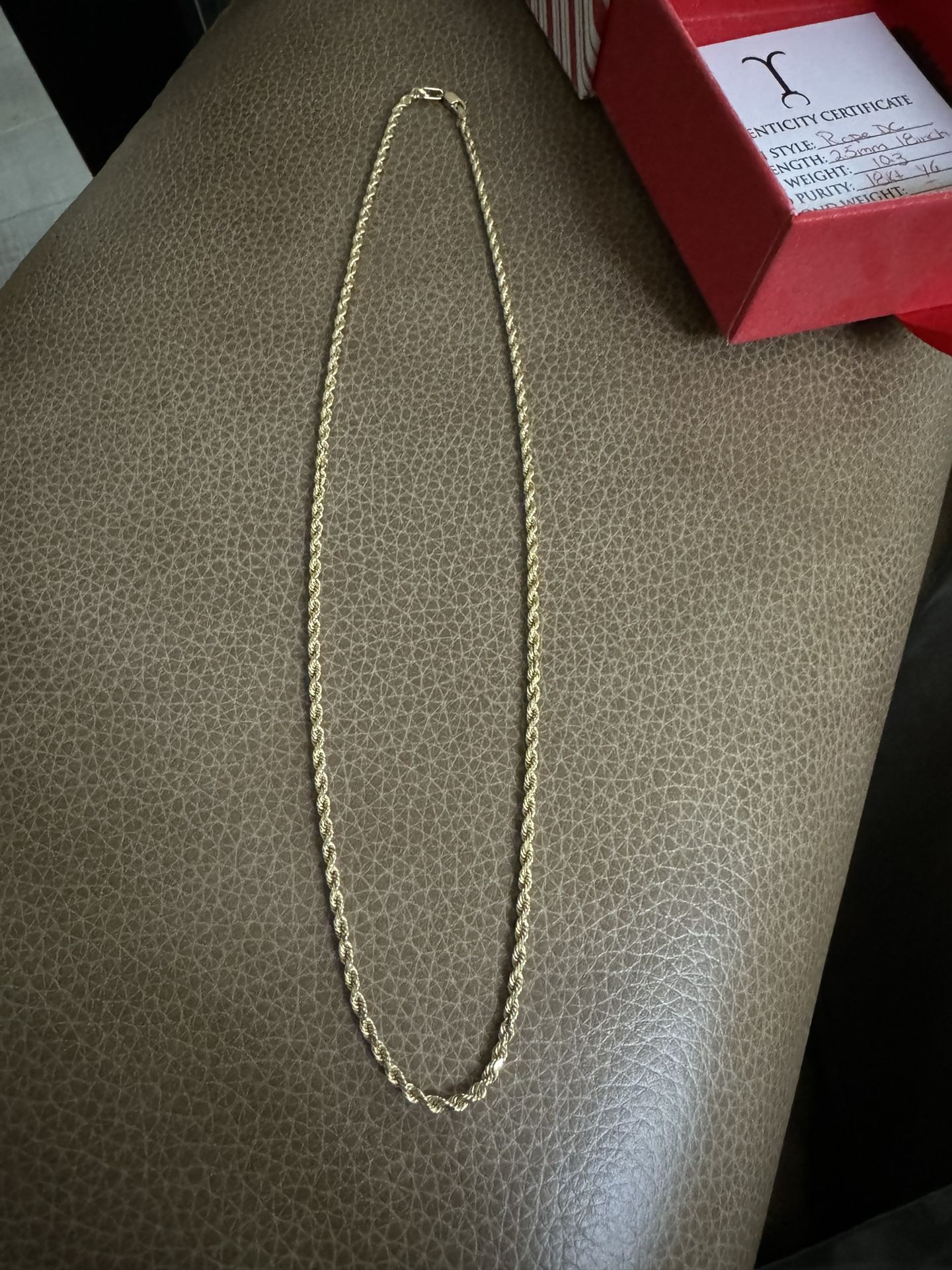 2.5MM Gold Rope Chain Jacoje Diamond Cut