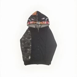 Black Camo Bape Double Hoodie