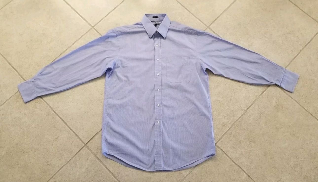 Men’s Tommy Hilfiger Long Sleeve Dress Shirt Size M Blue