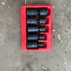Snap On 5/8 Inch Swivel Socket Set 3/4-5/8-9/16-1/2-7/16