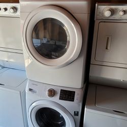 Samsung Front Load Washer And Stackable Gas Dryer Set 