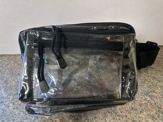 Clear Fanny Pack with Black Strap