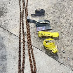 20 Feet Chain With Trailer Straps