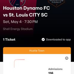 Houston Dynamo Ticket 