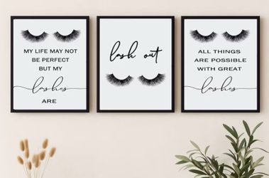 Lash Studio Wall Decor Set – Set of 3 Prints