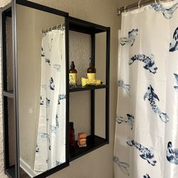 IKEA Bathroom Cabinet Mirror Towel Hanger Shower Caddy