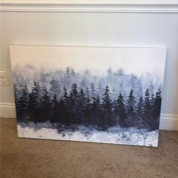 Winter trees canvas