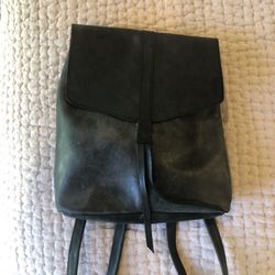 Black Leather Backpack 