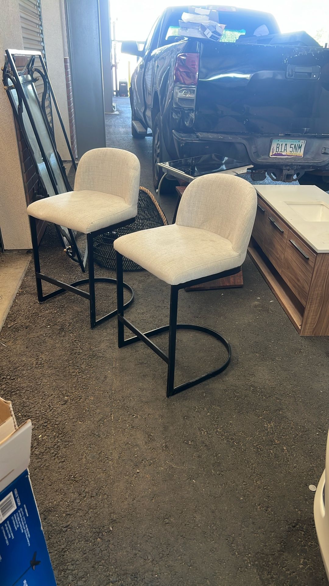 Light Gray Kitchen Bar Stool Island Stools Seating Chairs Set Of 2