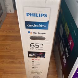Philips 65” Smart Tv 4K New 