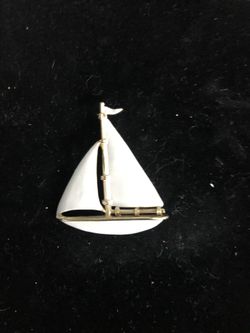 Vintage sailboat pin