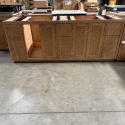 83” Bathroom Vanity In Wood Color 