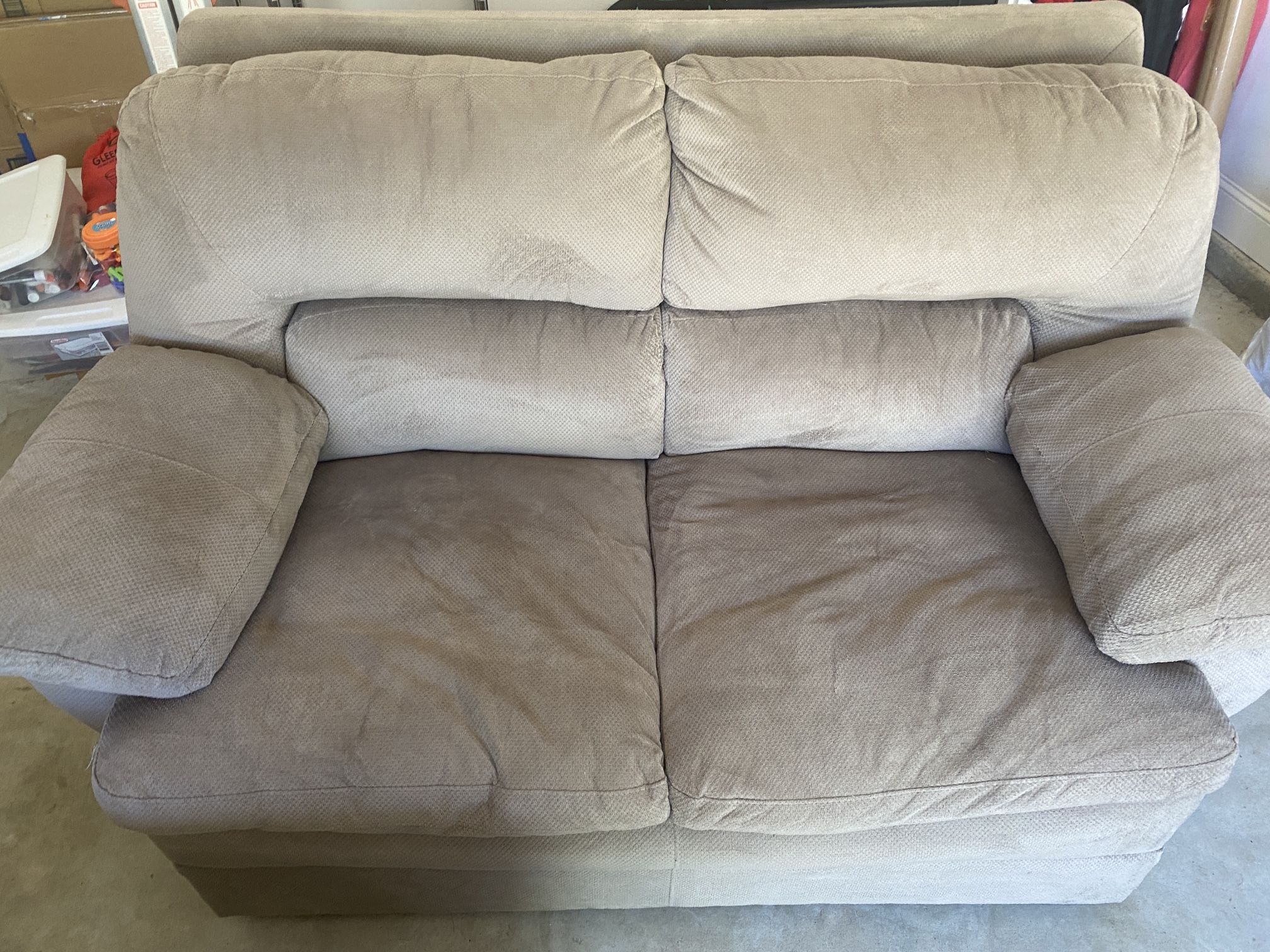 Small Couch and Ottoman Set