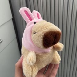 Capybara plush keychain
