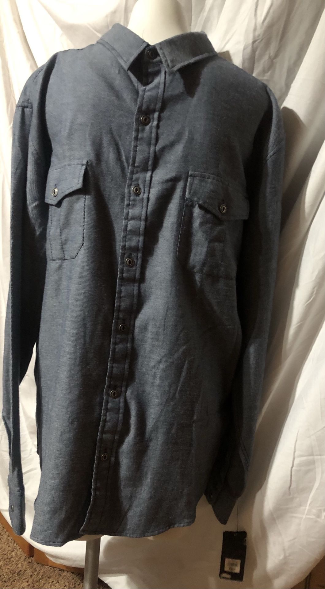 TH Button Down In Men’s XL New With Tags More Like A Tall With Extra Sleeve Length 