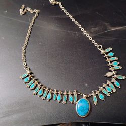 Vintage Turquoise Necklace And Bracelet 