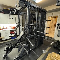 Smith Machine 500 | Adjustable Bench | 245lb Cast Iron Olympic Weights | 7ft Olympic Bar | Fitness | Gym Equipment | FREE DELIVERY/INSTALLATION 