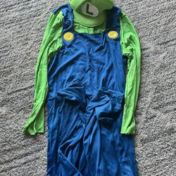 SUPER MARIO BROS LUIGI SIZE ADULT MEDIUM 32/34