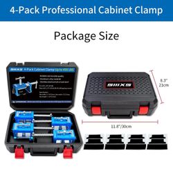 SIIIXS 4-Pack Professional Cabinet Clamp Set