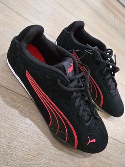 Puma Catch Black Suede Red Motorsport Race Low Shoe Men 12 Speedcat LS 402681-01