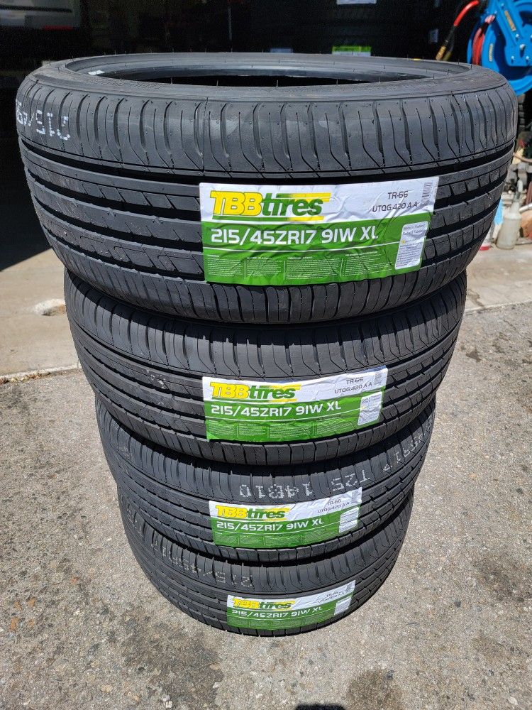 215 45 17 NEW TIRES COROLLA CIVIC SENTRA KIA SCION BMW VERSA