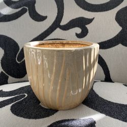 Cream Pot With Stripes
