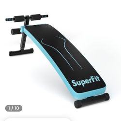 Folding Weight Bench Adjustable Sit-up Band Workout Bench