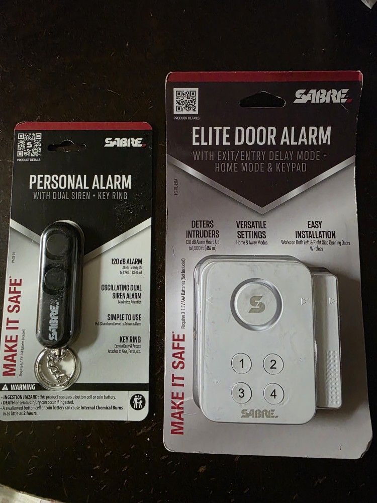 SABRE door alarm and personal alarm