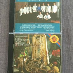 High End Classical Chamber Music Brass Ensembles, lot of 2 CDs new/excellent conditions. Canadian Brass plays Vivaldi The Four Seasons. London Brass R
