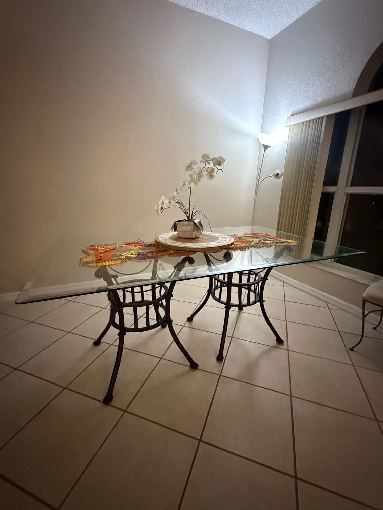 Glass Kitchen Dining Table