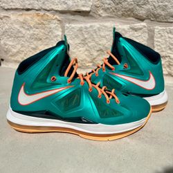 Nike LeBron 10 X Miami Dolphins Atomic Teal - Size 10.5