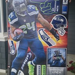 MARSHAWN LYNCH Fathead Poster