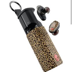 Skull Candy 360ANC Wireless Earbuds Cheetah Print