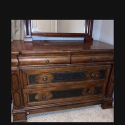 Solid wood end tables with mirror