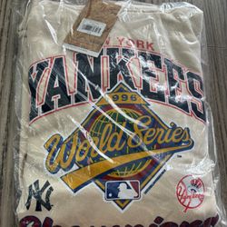 2XL New York Yankees 1996 Champions Cream Color 