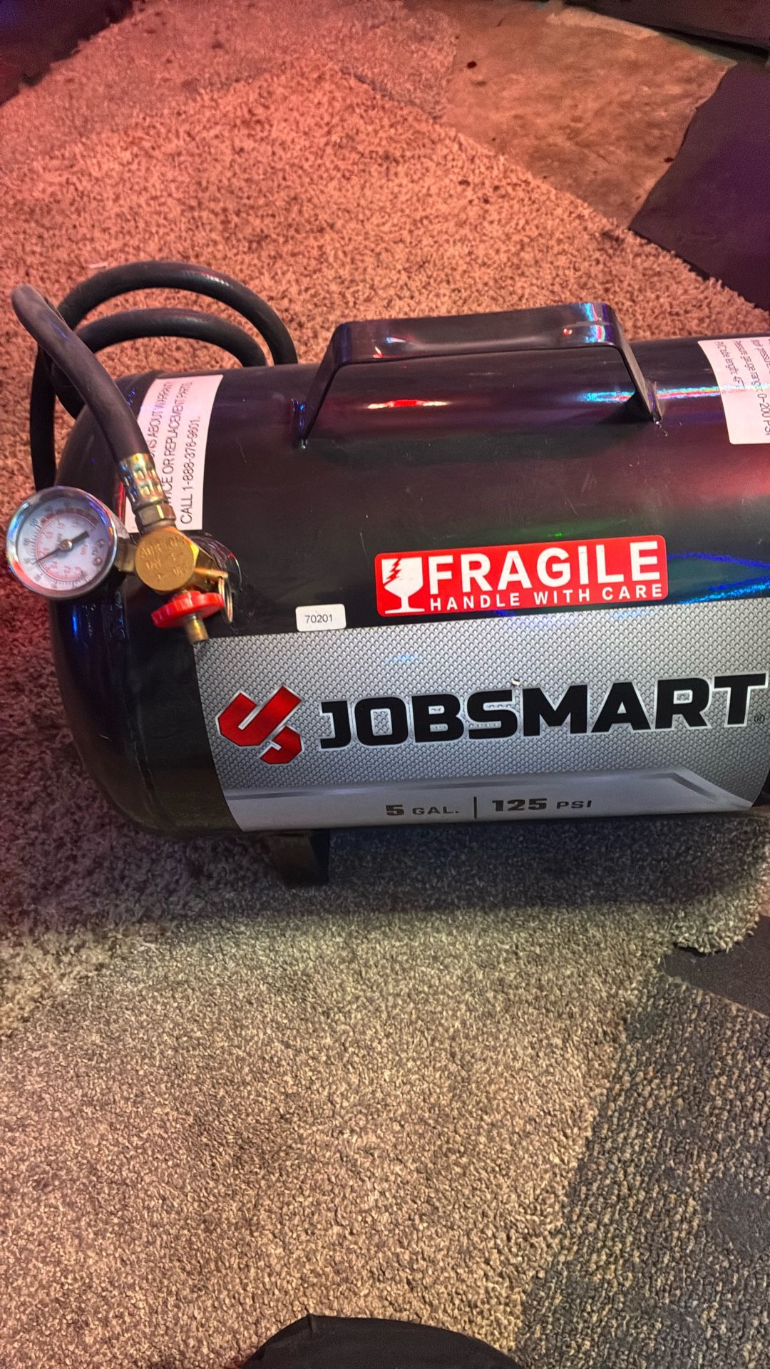 Jobsmart Five Gallon 125 Psi Portable Air Tank