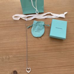 Tiffany & Co. Elsa Peretti Open Heart Pendant Necklace