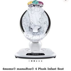 4 MOMS MAMAROO 4 PLUSH INFANT SEAT IN SILVER