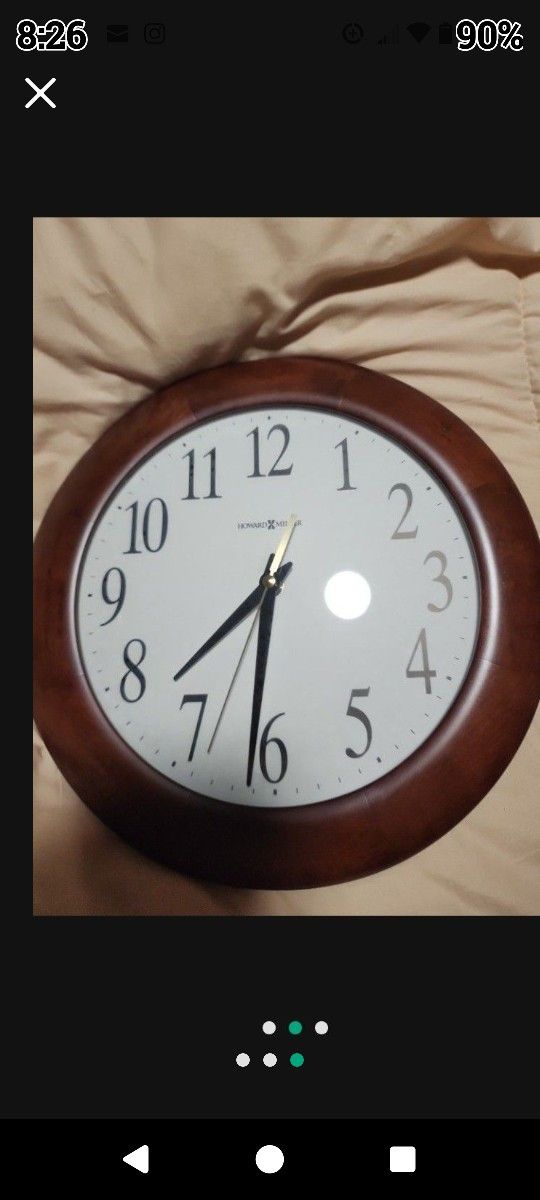 HOWARD MILLER WALL CLOCK -CORPORATE WALL 625-214 -  12.75"  ROUND